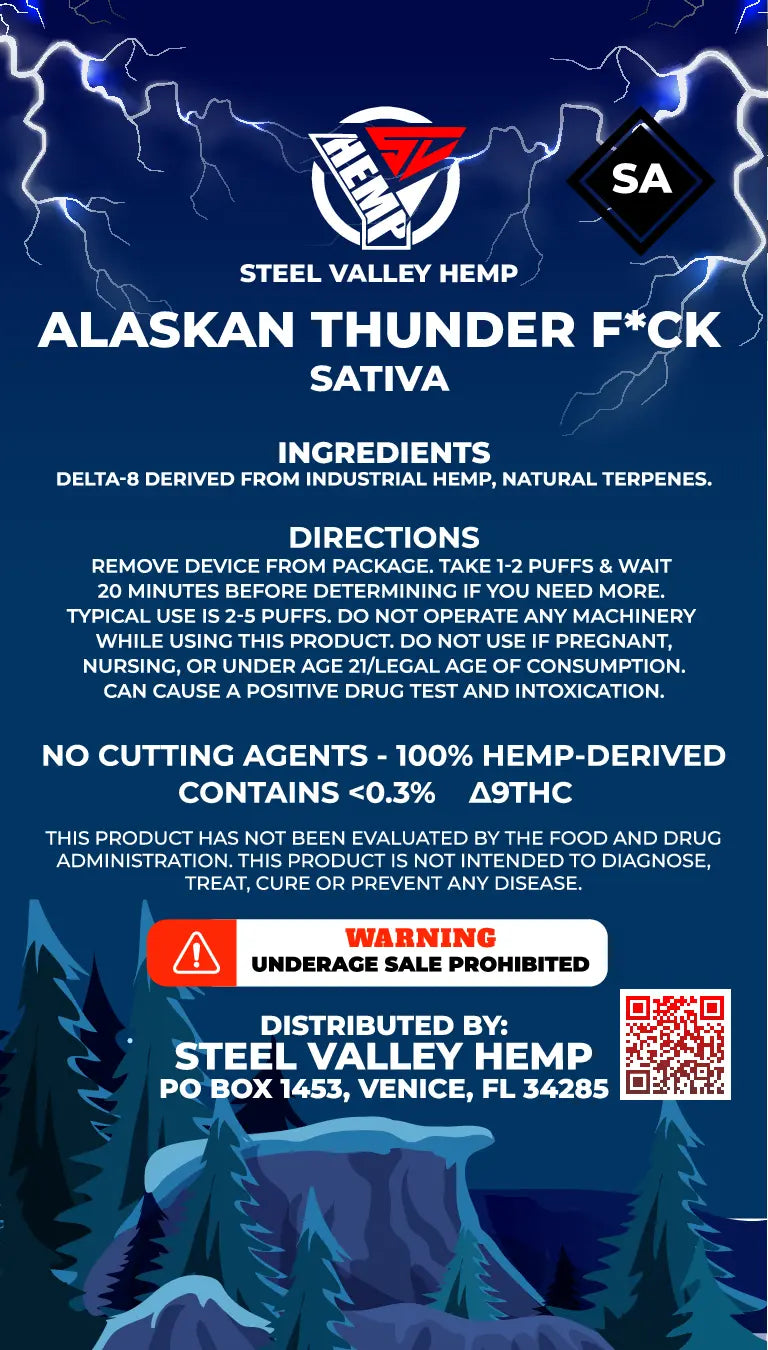 SVH Vape Delta 8 THC Disposable Sativa Alaskan Thunder F*ck (ATF)