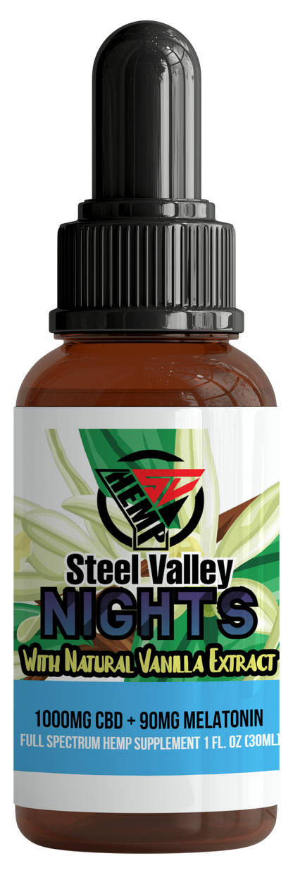 Steel Valley Hemp Nights Full Spectrum 1000mg + Melatonin
