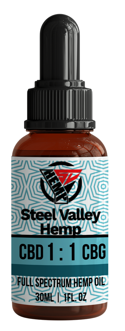 Steel Valley Hemp CBG+CBD Full Spectrum Tincture Oil  1200 Mg