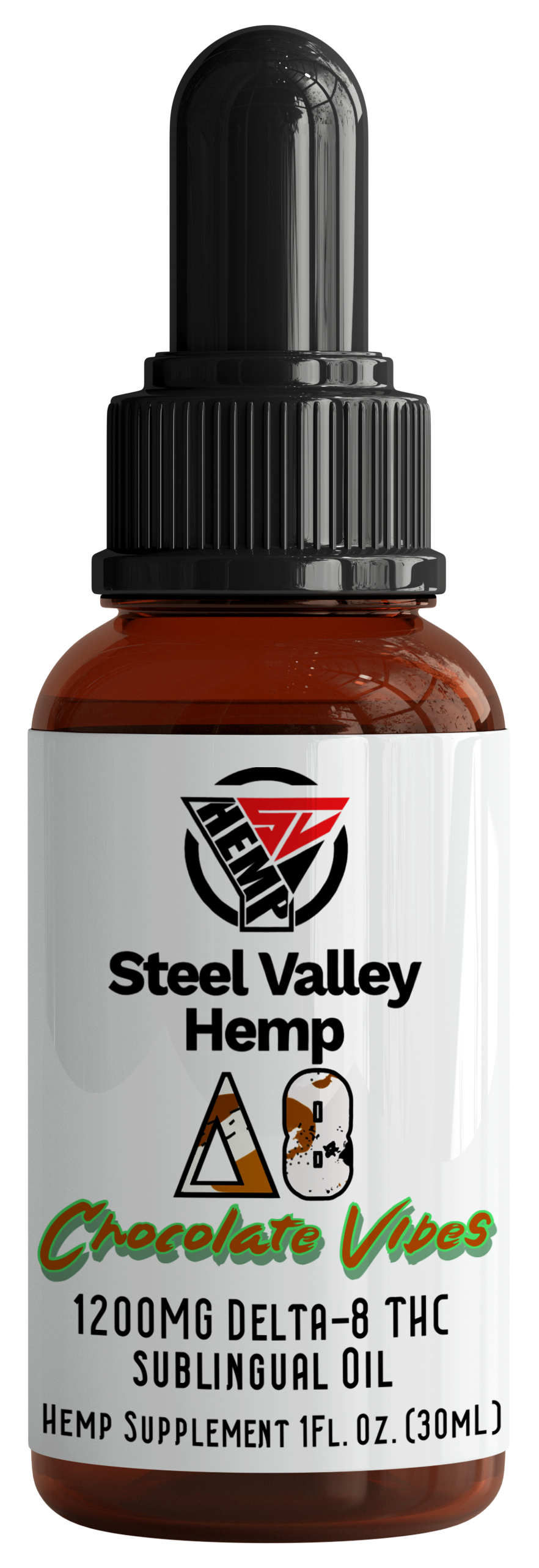 Steel Valley Hemp Delta 8 Full Spectrum Tincture Oil Chocolate 1200mg